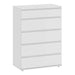 Nova Chest of 5 Drawers in White