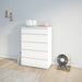 Nova Chest of 5 Drawers in White