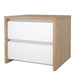 Next Nightstand 2 drawers Jackson Hickory White high gloss