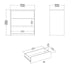 Next Chest 3 drawers Jackson Hickory White high gloss