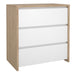 Next Chest 3 drawers Jackson Hickory White high gloss