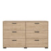 Sofia Double dresser 6 drawers Jackson Hickory