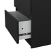 Naia Bedside 2 drawers in Matt Black