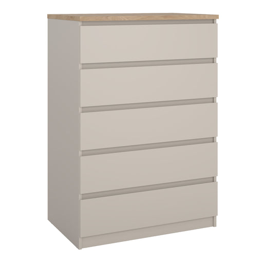 Naia Chest of 5 drawers in Cashmere Jackson Hickory