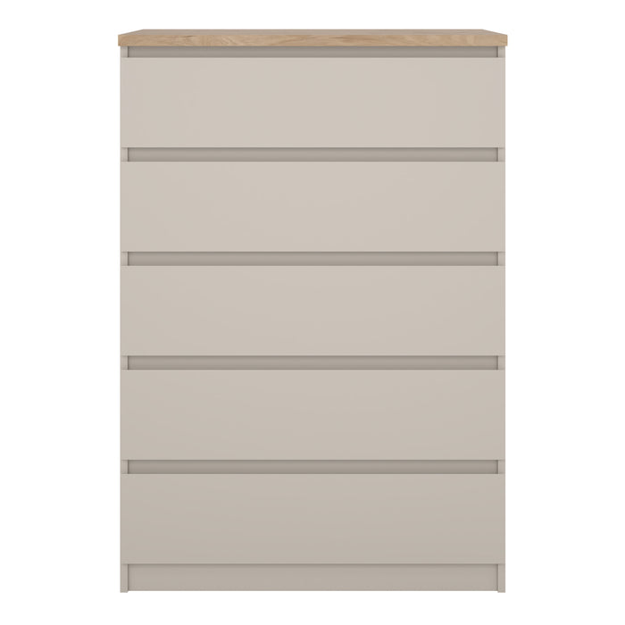 Naia Chest of 5 drawers in Cashmere Jackson Hickory