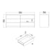 Naia Wide Chest of 6 Drawers (3+3) in Cashmere Jackson Hickory