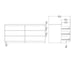 Naia Wide Chest of 6 Drawers (3+3) in Cashmere Jackson Hickory