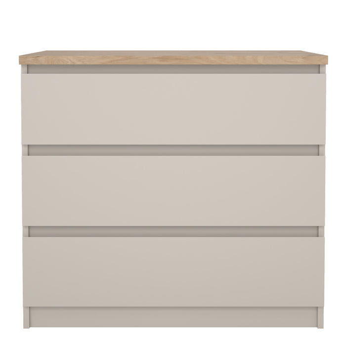 Naia Chest of 3 drawers in Cashmere Jackson Hickory