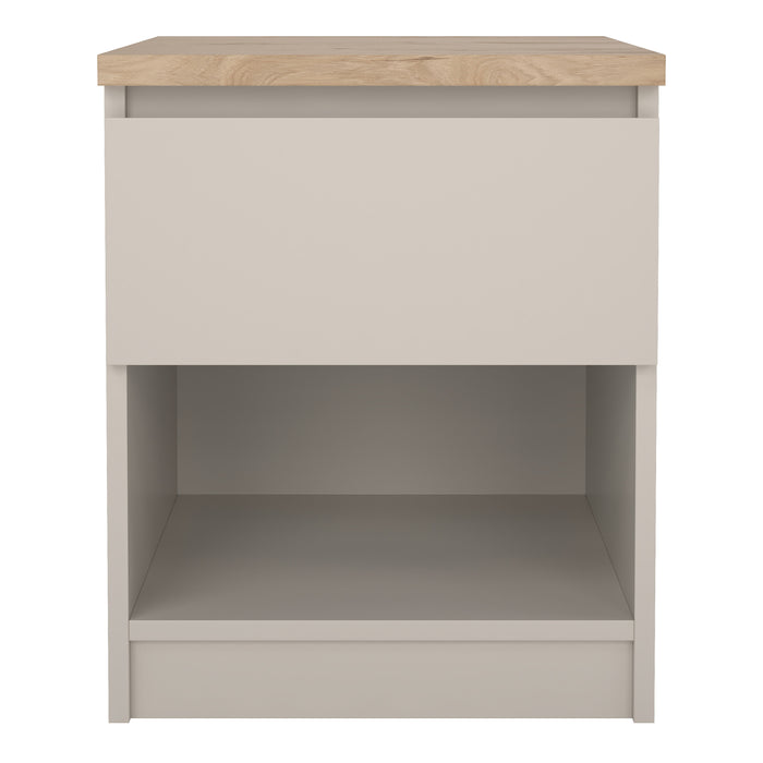Naia Bedside 1 Drawer 1 Shelf in Cashmere Jackson Hickory