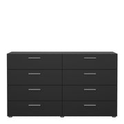 Pepe Wide Chest of 8 Drawers in Black