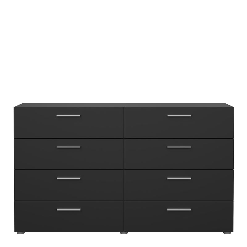 Pepe Wide Chest of 8 Drawers in Black