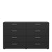 Pepe Wide Chest of 8 Drawers in Black
