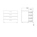 Pepe Chest of 4 Drawers in White
