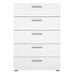Pepe Chest of 5 Drawers in Oak with White High Gloss