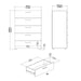 Pepe Chest of 5 Drawers in Oak with White High Gloss