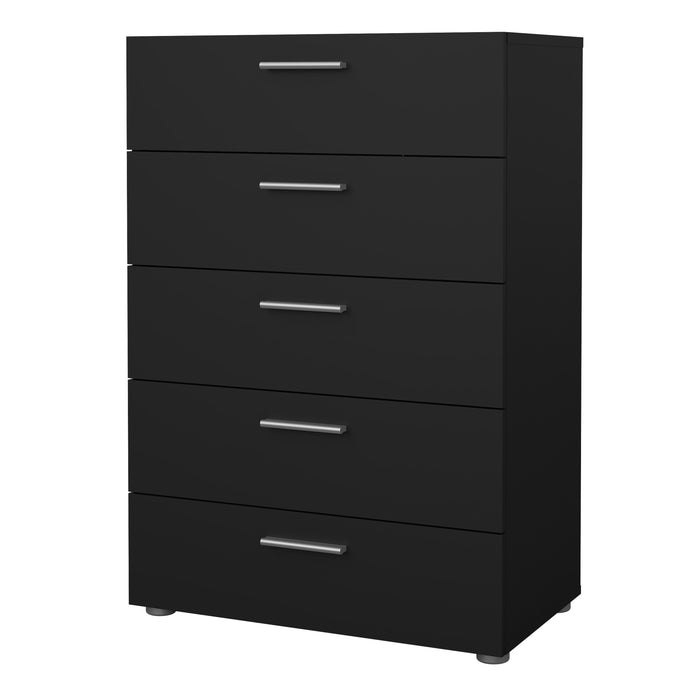Pepe Chest of 5 Drawers in Black