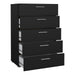 Pepe Chest of 5 Drawers in Black