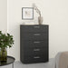 Pepe Chest of 5 Drawers in Black