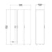 Pepe Wardrobe with 3 Doors in Oak with White High Gloss