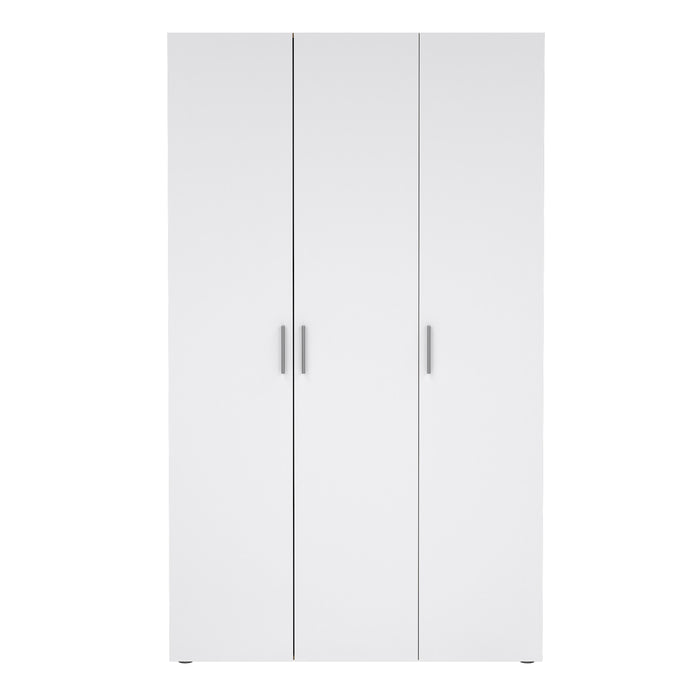 Pepe Wardrobe with 3 Doors in Oak with White High Gloss