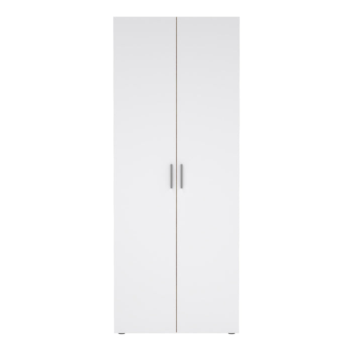 Pepe Wardrobe with 2 Doors in Oak with White High Gloss