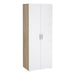 Pepe Package - Bedside 2 Drawers + Chest of 4 Drawers + Wardrobe with 2 Doors in Oak with White High Gloss