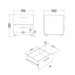 Pepe Package - Bedside 2 Drawers + Chest of 4 Drawers + Wardrobe with 2 Doors in Black