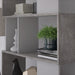 Maze Open Bookcase 4 Shelves in Concrete and White