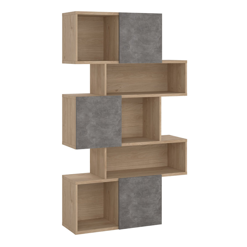 Maze Asymmetrical Bookcase with 3 Doors in Jackson