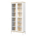 Roomers Display Cabinet Glazed 2 Doors in White and Oak