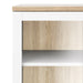 Roomers Display Cabinet Glazed 2 Doors in White and Oak