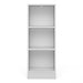 Basic Low Narrow Bookcase (2 Shelves) in White