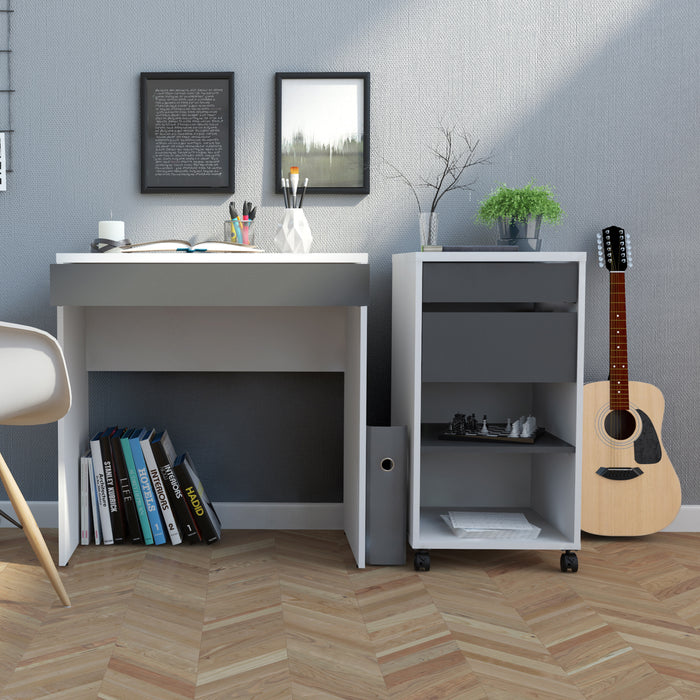 Function Plus Mobile File Cabinet 2 Drawers 1 Shelf