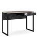 Function Plus Desk 1 Drawer in Black with Oak Trim