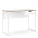 Function Plus Desk 1 Drawer in White with Oak Trim