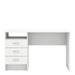 Function Plus Desk 3 Drawers in White