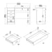 Function Plus Desk 5 Drawers in White
