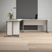 Prima Desk 150cm in White with Silver Grey Steel Legs