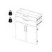 Prima Bookcase 2 Shelves with 2 Drawers and 2 Doors in Black Woodgrain