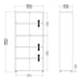 Prima Bookcase 4 Shelves in Oak