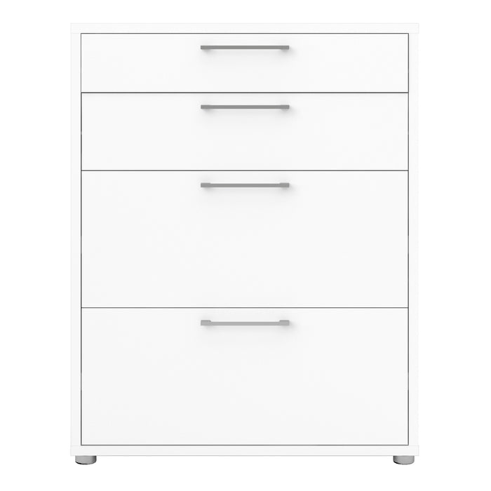 Prima Office Storage with 2 Drawers 2 File Drawers In White