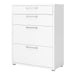 Prima Office Storage with 2 Drawers 2 File Drawers In White