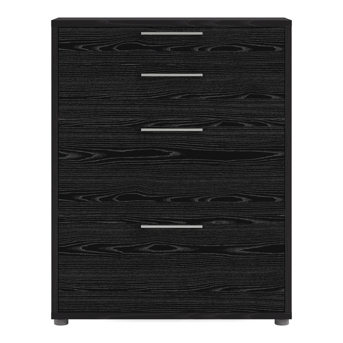 Prima Office Storage with 2 Drawers 2 File Drawers In Black Woodgrain