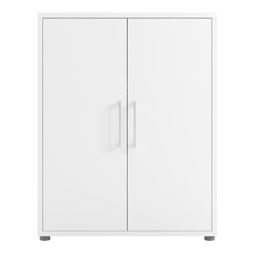 Prima Bookcase 2 Shelves with 2 Doors in White