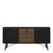 Ry Sideboard 2 Doors 2 Drawers in Matt Black Walnut