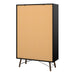 Ry China Cabinet 1 Door 1 Glass Door 1 Drawer in Matt Black Walnut