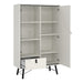 Ry China Cabinet 1 Door 1 Glass Door 1 Drawer in Matt White