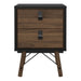 Ry Bedside Cabinet 2 Drawer in Matt Black Walnut