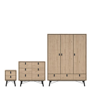 Ry Package - Wardrobe 3 Doors + 3 Drawers + Double Chest 6 Drawers + Bedside Cabinet 2 Drawers in Jackson