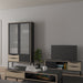 Stubbe TV Unit 1 Door 2 Drawers and Open Shelf in Matt Black Oak